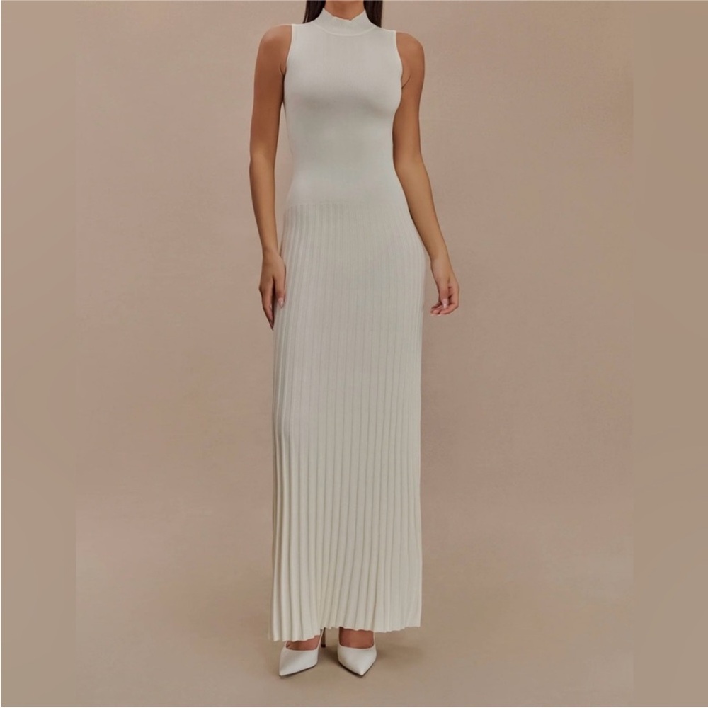 Meshki Ivory Sleeveless Maxi Dress Mavis